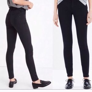 Madewell 9” High-Rise Skinny Black Denim Pants 25T